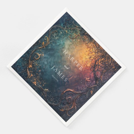 Elegante hemelse bruiloft servetten (Hoek)