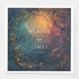 Elegante hemelse bruiloft servetten