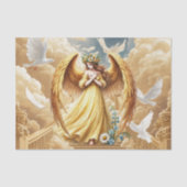 Elegante Hemelse Engel liefhebbers Tissuepapier (Voorkant)