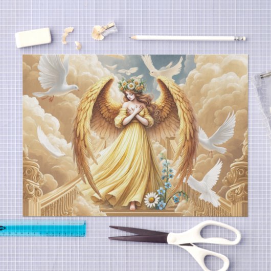 Elegante Hemelse Engel liefhebbers Tissuepapier (Craft)