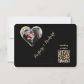 Elegante hemelse foto bruiloft RSVP Kaart (Achterkant)