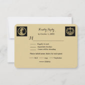 Elegante hemelse foto bruiloft RSVP Kaart (Voorkant)