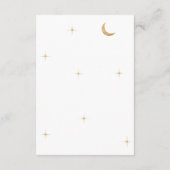 Elegante hemelse gouden maan sterren bruiloft deta informatiekaartje (Achterkant)