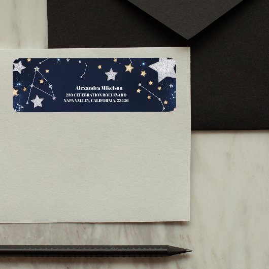 Elegante Hemelse Halve Maan Bruidsdouche Etiket