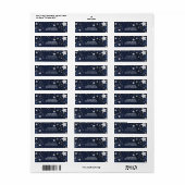Elegante Hemelse Halve Maan Bruidsdouche Etiket (Full Sheet)