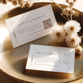 Elegante Hemelse Huwelijkswebsite RSVP QR Code Informatiekaartje