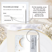 Elegante Hemelse Maan Sterren, Menu met Gastnaam