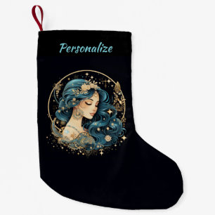 Elegante Hemelse Vrouw Boho Chic Kerstmis Kleine Kerstsok