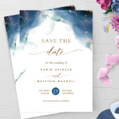 Elegante hemelse Waterverf bruiloft Save The Date
