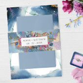 Elegante hemelse Waterverf en mystieke tuin Uitnodigingen Wikkel