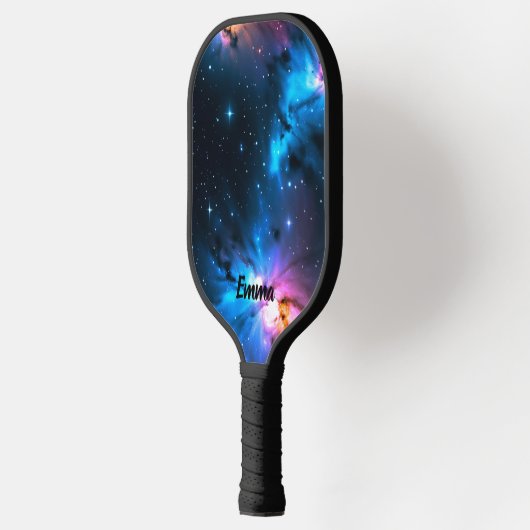 Elegante hemelse wervelingen van sterren aangepast pickleball paddle (Links)