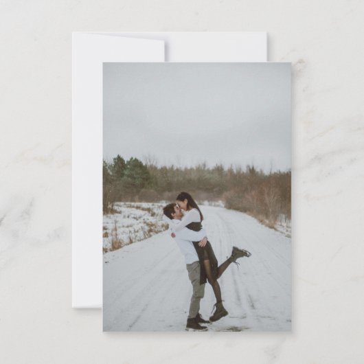 Elegante Hemelse Zwarte QR Code Trouwfoto RSVP Kaartje (Achterkant)