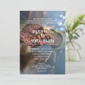 Elegante Henna Indiase bruiloft uitnodigen Kaart (Staand voorkant)