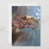 Elegante Henna Indiase bruiloft uitnodigen Kaart (Achterkant)