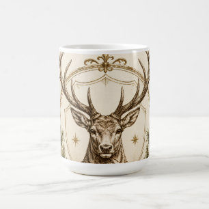 Elegante Heraldische Kerstmis, Herten Crest en Hul Koffiemok