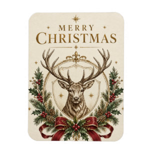 Elegante Heraldische Kerstmis, Herten Crest en Hul Magneet