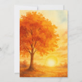 Elegante Herbst Brunch Einladung Creme & Orange Kaart (Achterkant)