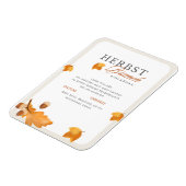 Elegante Herbst Brunch Einladung  Creme & Orange  Magneet (Linkerzijde)