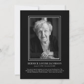 Elegante herdenking viering van het leven begrafen kaart (Achterkant)