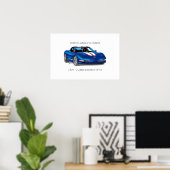 Elegante Herdenkings-Vette Illustratie Poster (Thuiskantoor)