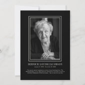 Elegante herdenkingsdienst viering van het leven kaart (Achterkant)