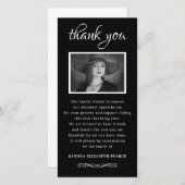 Elegante herdenkingsfoto | Begrafenis bedankje Aankondiging (Voorkant / Achterkant)
