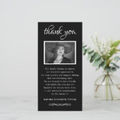 Elegante herdenkingsfoto | Begrafenis bedankje Aankondiging (Staand voorkant)