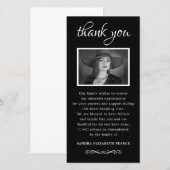 Elegante herdenkingsfoto | rouwkaarthankbrief aankondiging (Voorkant / Achterkant)