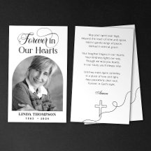 Elegante Herdenkingskaart Altijd In Onze Harten Ge