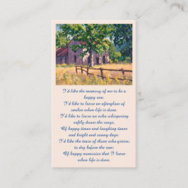 Elegante Herdenkingskaart Visitekaartje