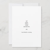 Elegante herdenkingsviering rouwkaart kaart (Achterkant)