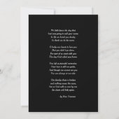 Elegante herdenkingsviering rouwkaart kaart (Achterkant)