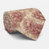 Elegante Heren Cadeaus Pioenrozen Stropdas (Opgerold)