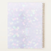 Elegante Heren en Dames Roze Bloemen Bruiloft Planner (Achterkant)
