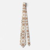 Elegante Heren Kraagstropdas | Roze Engelse Rozen Stropdas (Voorkant)
