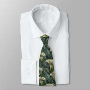 Elegante herenaccessoires Calla-lelies Stropdas