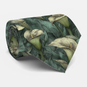 Elegante herenaccessoires Calla-lelies Stropdas (Opgerold)