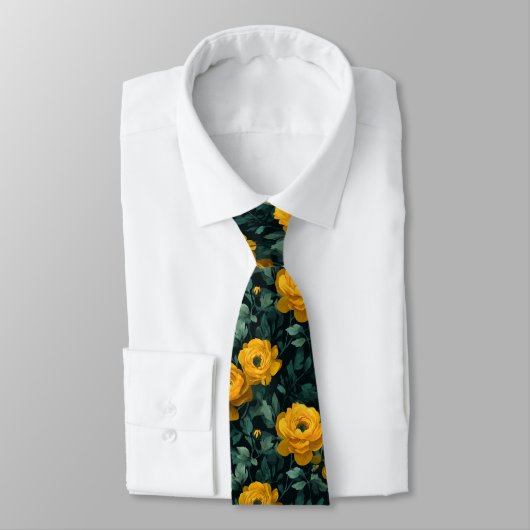 Elegante herenmode ranunculus bloem stropdas (Gebonden)