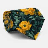 Elegante herenmode ranunculus bloem stropdas (Opgerold)