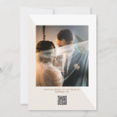 Elegante Herfst 2color Bloemen QR Code Foto Bruilo Kaart (Achterkant)