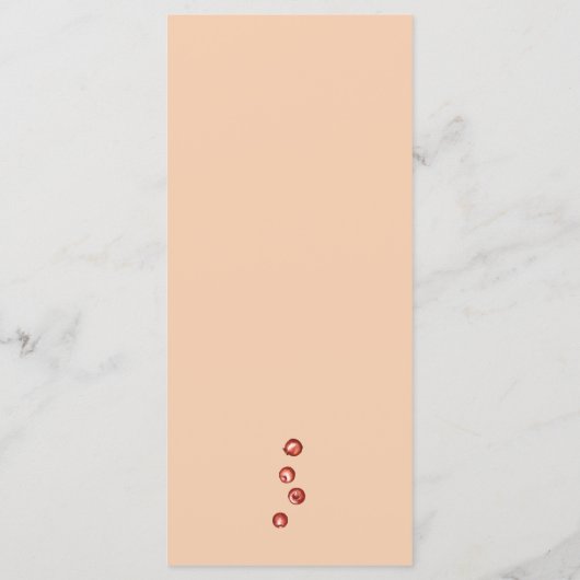 Elegante herfst Aarde Toon Terracotta Bruiloft Menu (Achterkant)