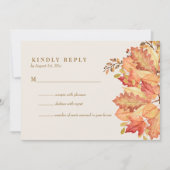 Elegante herfst aquarel bladeren herfst bruiloft R Save The Date (Voorkant)