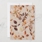 Elegante Herfst Aquarel Bloemige Bruiloft Kaart (Achterkant)