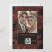 Elegante Herfst Autumn Digital Wedding Nodig QR-co Kaart (Achterkant)