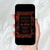 Elegante Herfst Autumn Digital Wedding Nodig QR-co Kaart