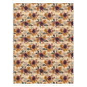 Elegante Herfst Autumn Floral Plaid Tafelkleed (Voorkant)