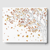 Elegante Herfst Autumn Sketched Tree Wedding Gastenboek (Achterkant)