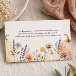 Elegante herfst baby shower bijlage kaart
