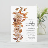 Elegante Herfst Baby Shower Uitnodiging (Staand voorkant)