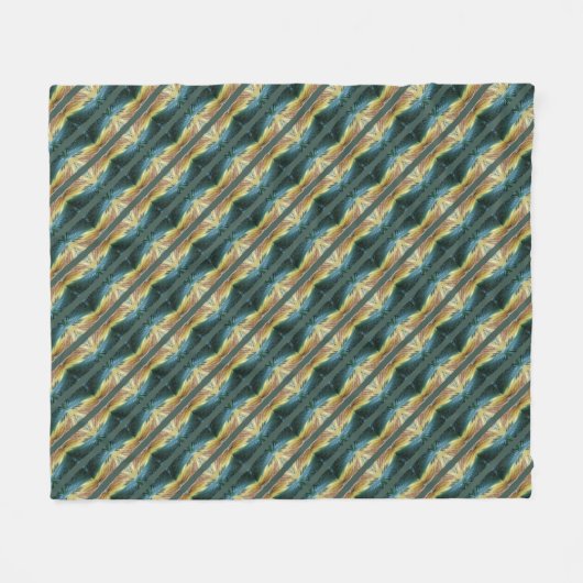 Elegante Herfst blad Abstracte kunst, gestreept pa Fleece Deken (Voorkant (Horizontaal))